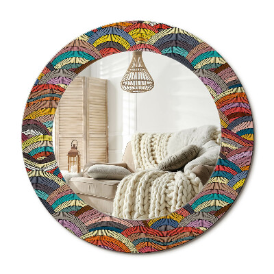 Kulaté zrcadlo rám s potiskem Ornament