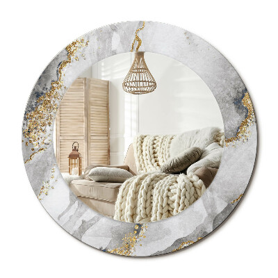 Kulaté zrcadlo rám s potiskem Mramorový vzor