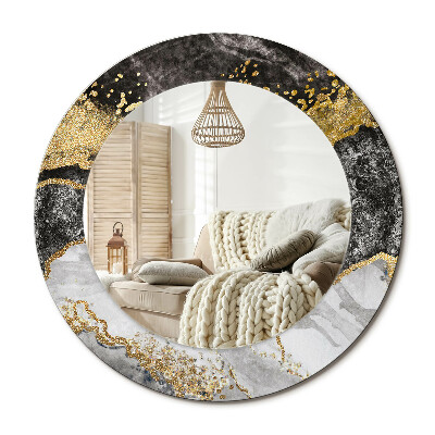 Kulaté dekorační zrcadlo Mramorové podkroví