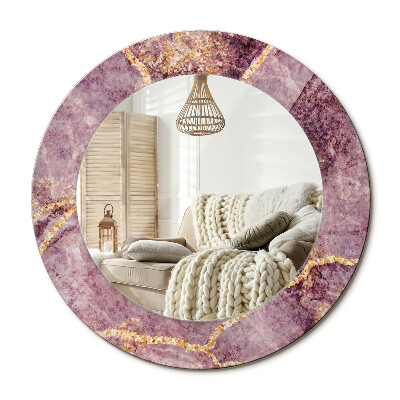 Kulaté dekorační zrcadlo na zeď Imitace mramoru