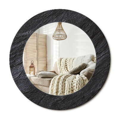 Kulaté dekorační zrcadlo Černý kámen