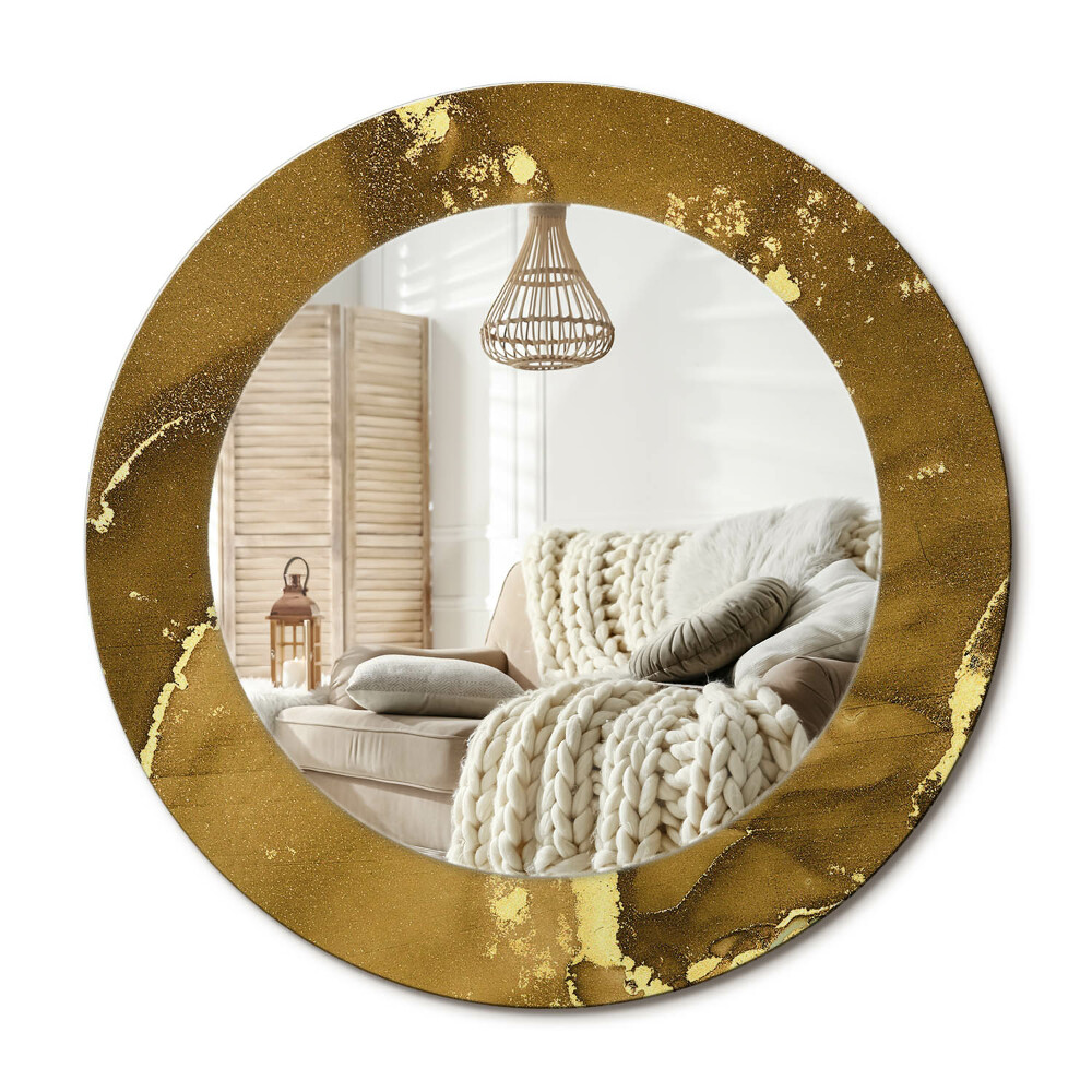 Kulaté dekorační zrcadlo na zeď Kovové víry