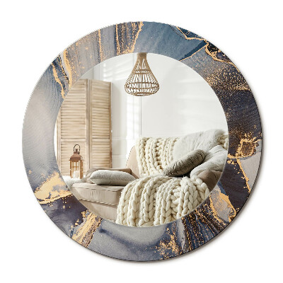 Kulaté zrcadlo rám s potiskem Abstraktní barvy