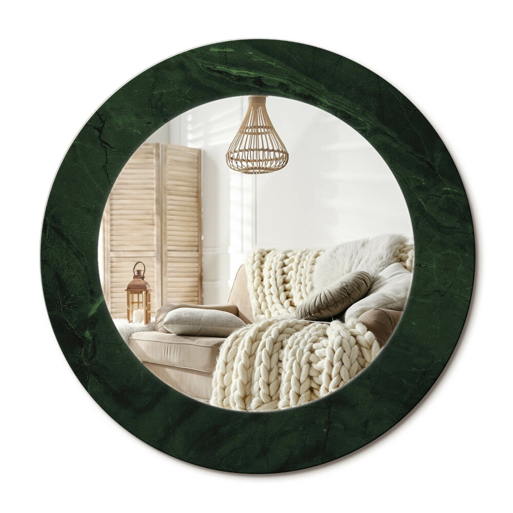 Kulaté dekorační zrcadlo Zelený mramor