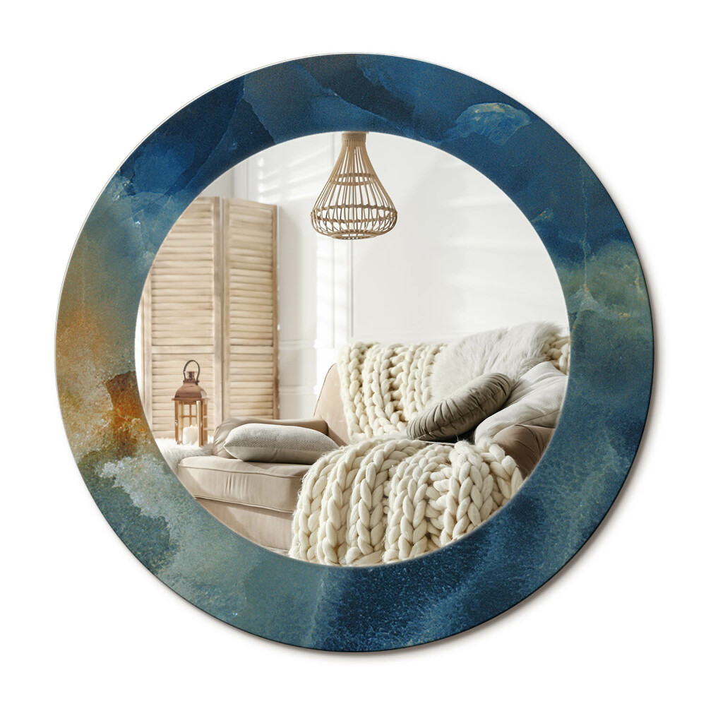 Kulaté dekorační zrcadlo Onyxový mramor