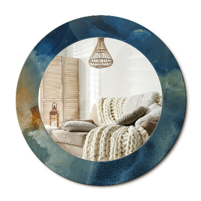 Kulaté dekorační zrcadlo Onyxový mramor