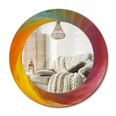 Kulaté zrcadlo rám s potiskem Barevná paleta