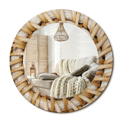 Kulaté dekorační zrcadlo Prýmek