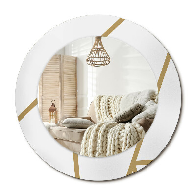 Kulaté dekorační zrcadlo Lineární kompozice