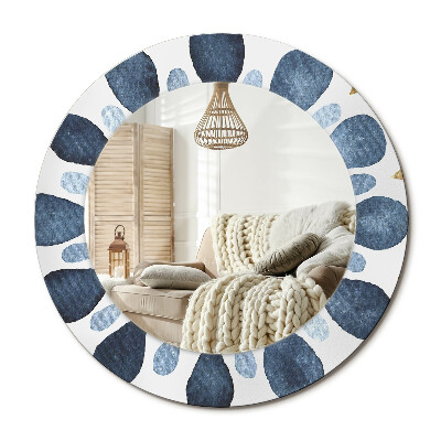 Kulaté dekorační zrcadlo na zeď Měsíční mandala