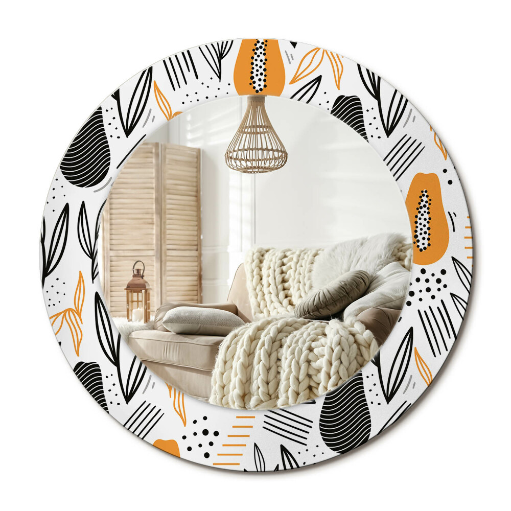 Kulaté dekorační zrcadlo Papayas