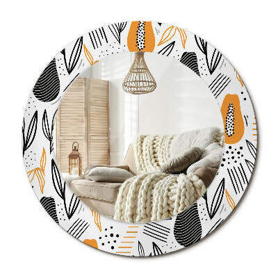 Kulaté dekorační zrcadlo Papayas