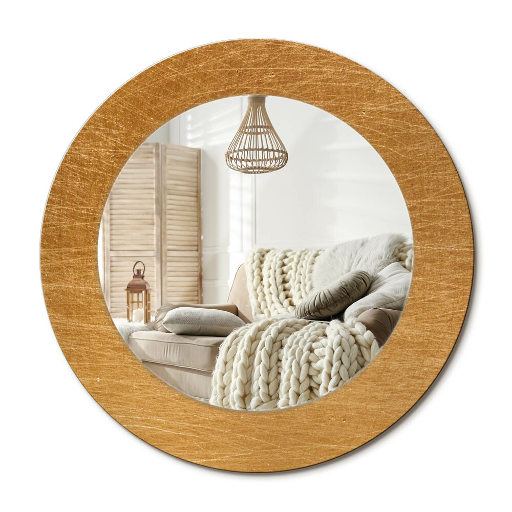 Kulaté zrcadlo rám s potiskem Vintage půdní styl