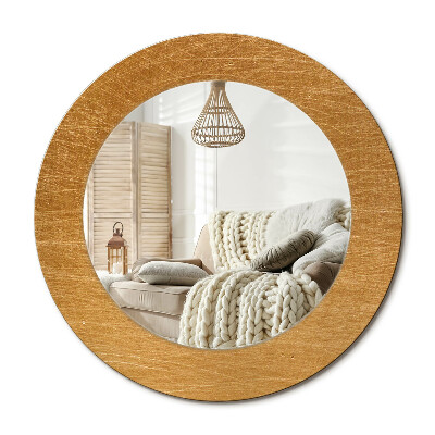 Kulaté zrcadlo rám s potiskem Vintage půdní styl