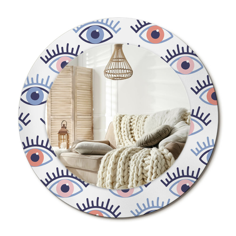 Kulaté dekorační zrcadlo Oči