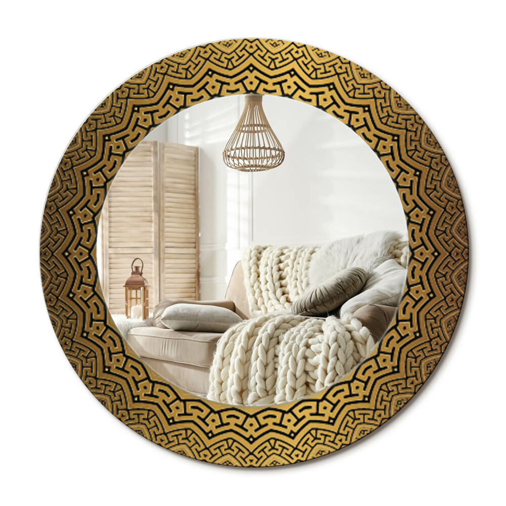Kulaté dekorační zrcadlo na zeď Řecký ornament