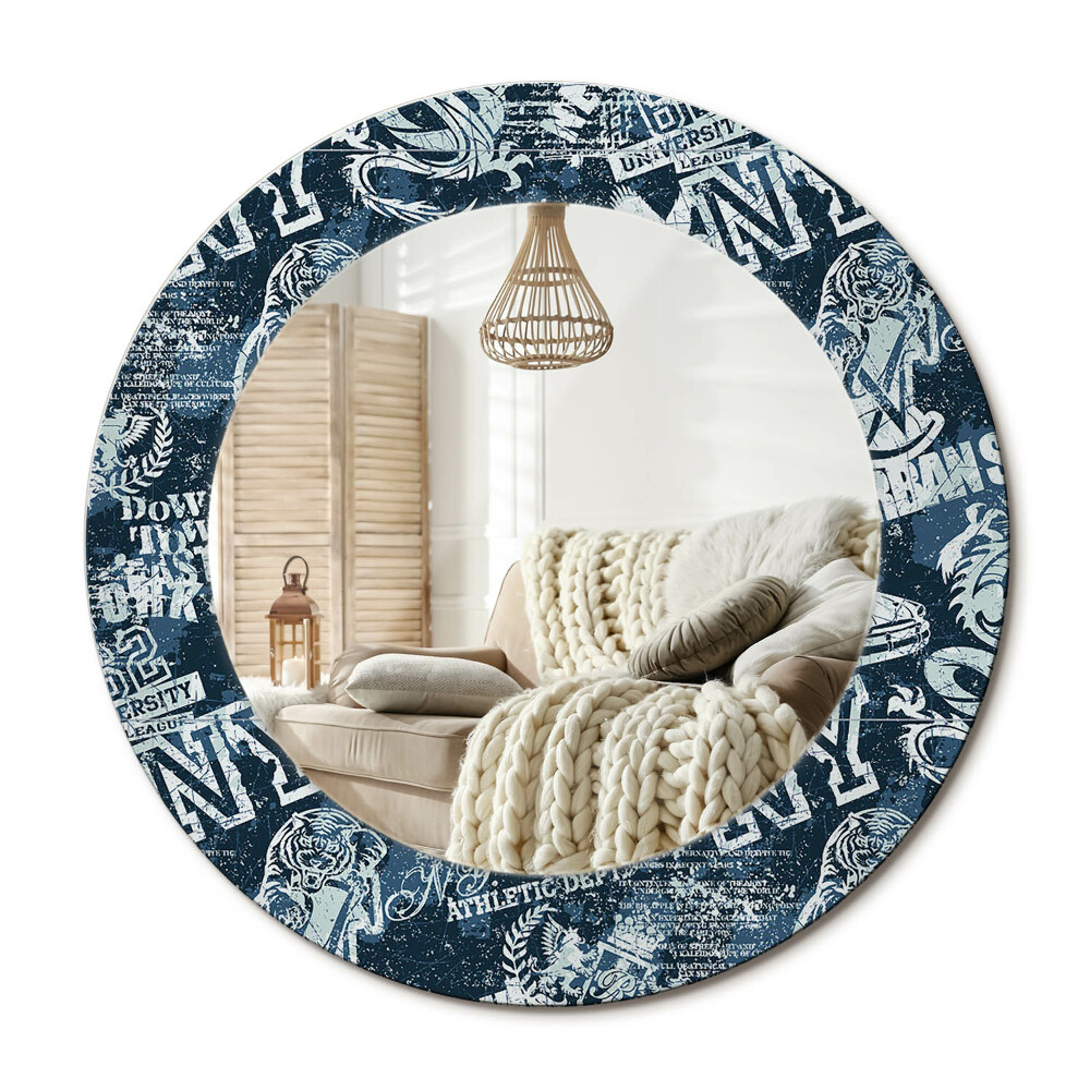 Kulaté dekorační zrcadlo na zeď Koláž z New Yorku