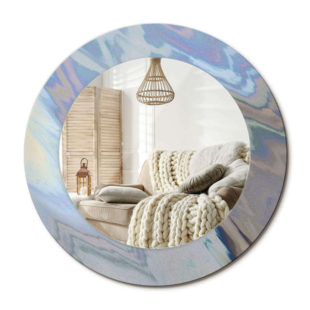 Kulaté dekorační zrcadlo Abstraktní vlny