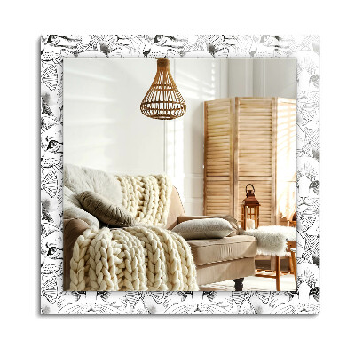 Obdélníkové dekorační zrcadlo na zeď Kočky v motýlcích