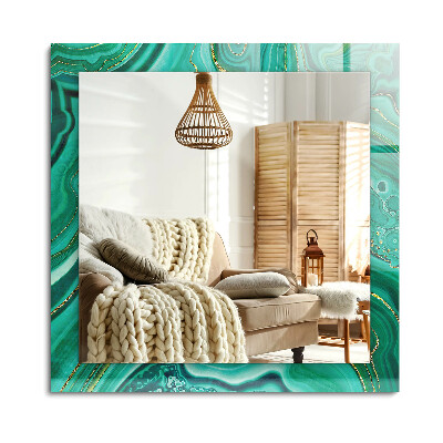 Obdélníkové dekorační zrcadlo na zeď Abstraktní zelená textura