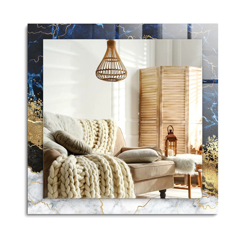 Obdélníkové dekorační zrcadlo Mramorová abstrakce