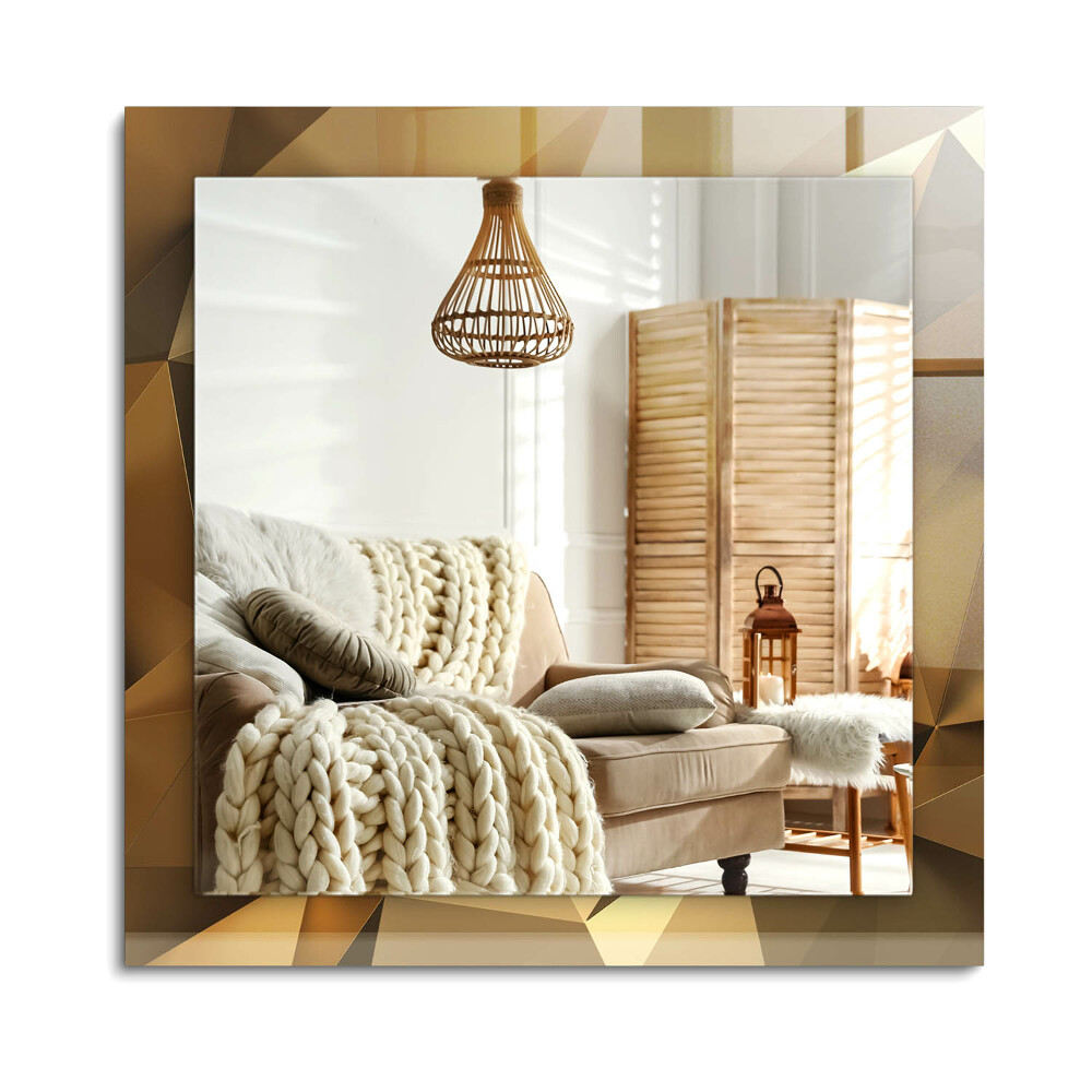 Obdélníkové dekorační zrcadlo geometrické tvary