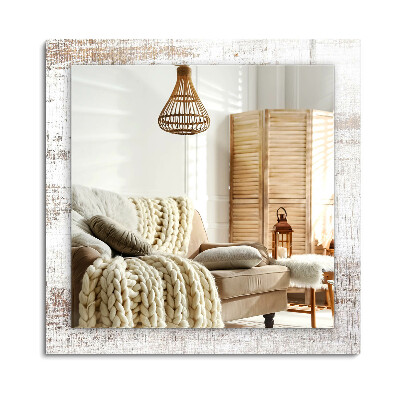 Obdélníkové dekorační zrcadlo na zeď Staré dřevo