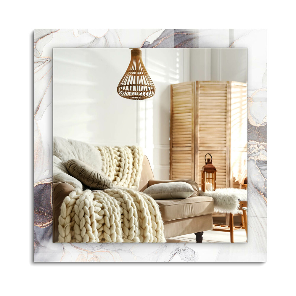 Obdélníkové dekorační zrcadlo Abstraktní umění mramor