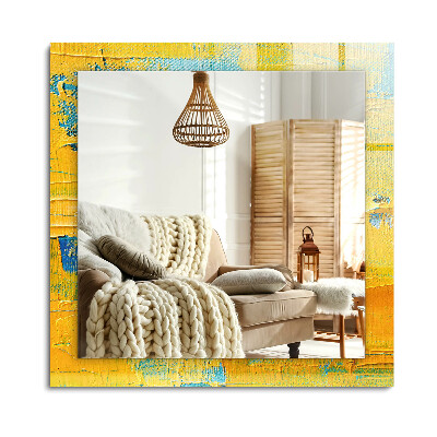 Obdélníkové dekorační zrcadlo Abstraktní olejomalba