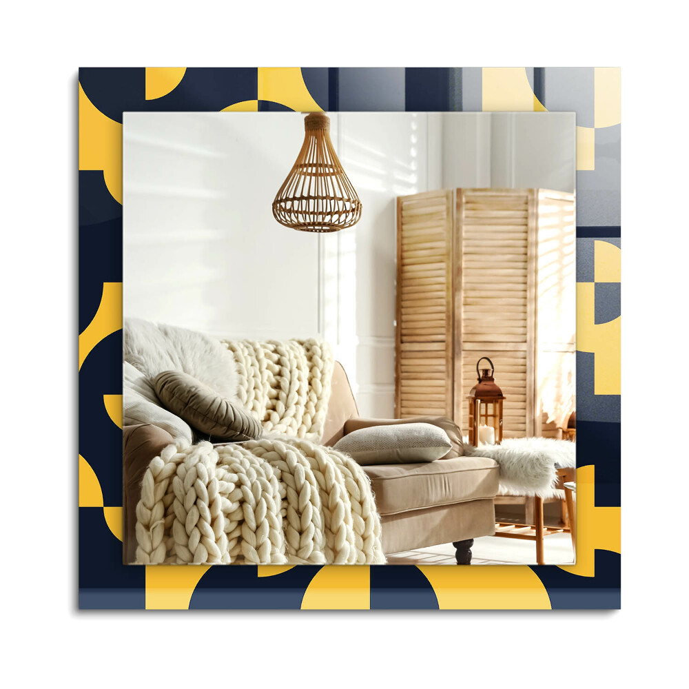 Obdélníkové dekorační zrcadlo Abstraktní geometrický vzor