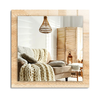 Obdélníkové dekorační zrcadlo Dřevěná deska textura