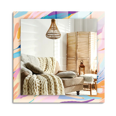 Obdélníkové dekorační zrcadlo Abstraktní barevné tahy