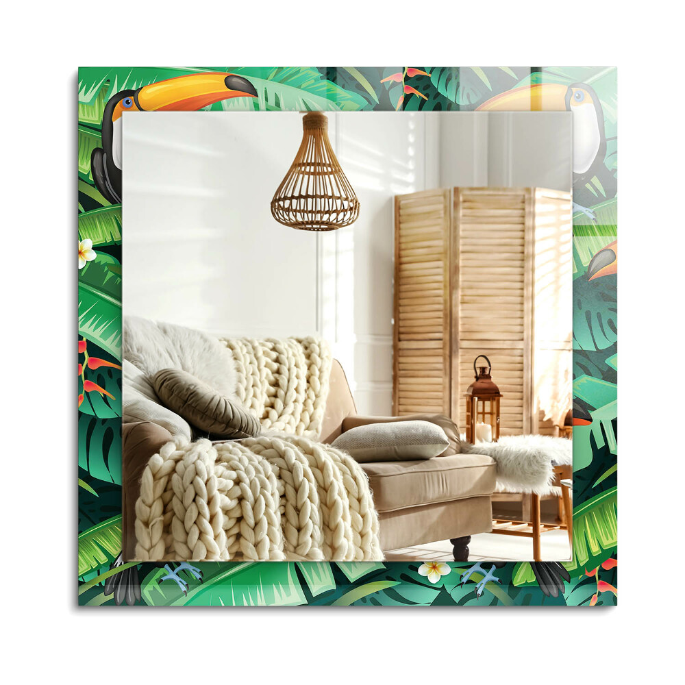 Obdélníkové dekorační zrcadlo Tukanové opouští džungli