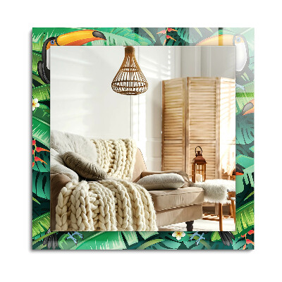 Obdélníkové dekorační zrcadlo Tukanové opouští džungli