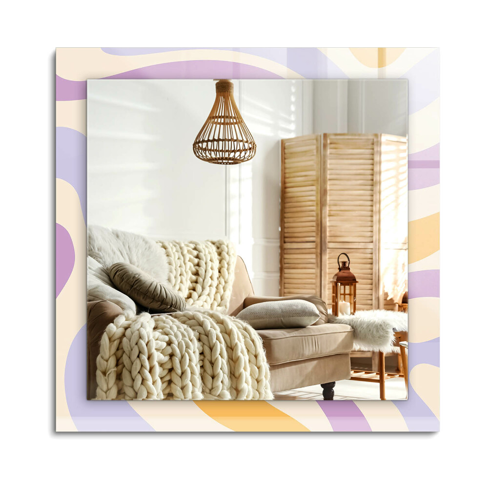 Obdélníkové zrcadlo rám s potiskem Abstraktní barevné vzory