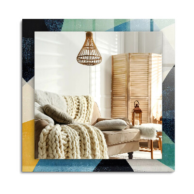 Obdélníkové dekorační zrcadlo na zeď Abstraktní barevné vzory