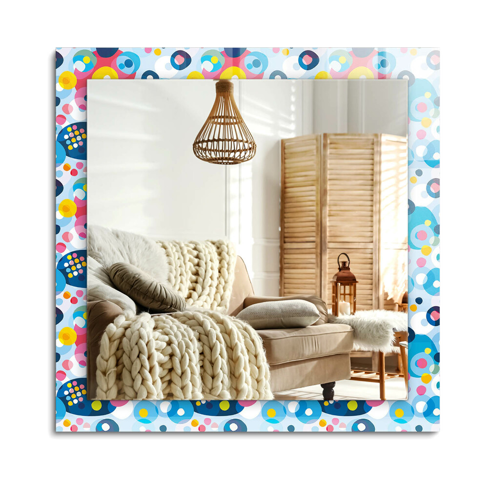 Obdélníkové zrcadlo rám s potiskem Barevné abstraktní vzory