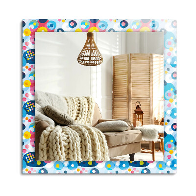 Obdélníkové zrcadlo rám s potiskem Barevné abstraktní vzory