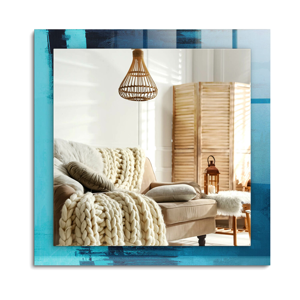 Obdélníkové dekorační zrcadlo Abstraktní modré umění