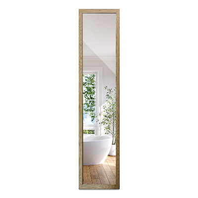 Velké stojací zrcadlo v dubové barvě rámu