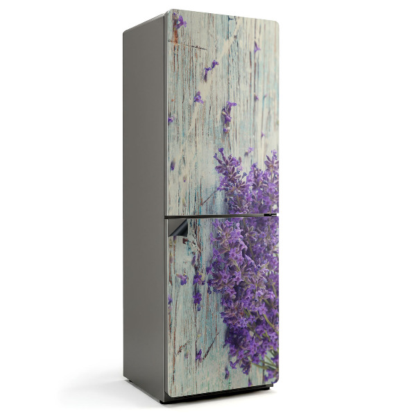 Magnet na ledničku Květinový vzor na dřevěném pozadí