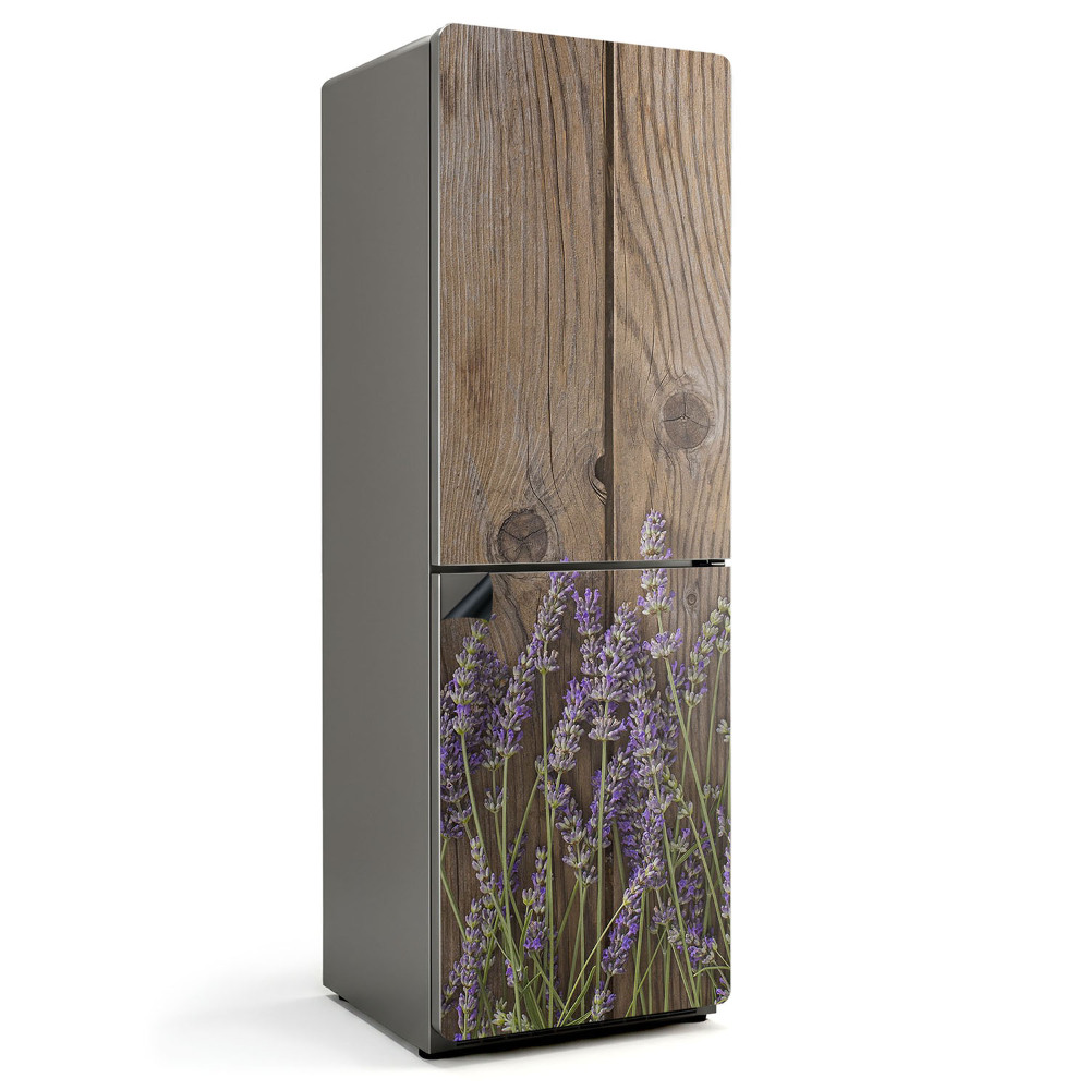 Magnet na ledničku Květinový vzor na dřevěném podkladu