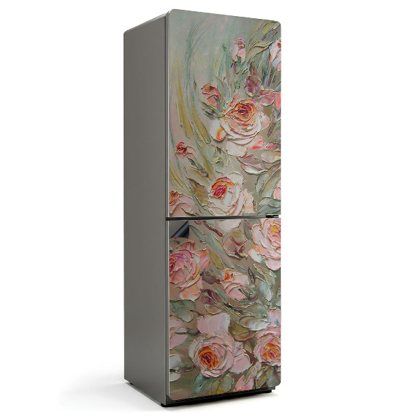 Magnet na ledničku Květinový vzor v malířském stylu