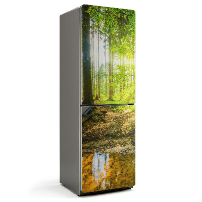 Magnet na ledničku Lesní krajina s vodním akcentem