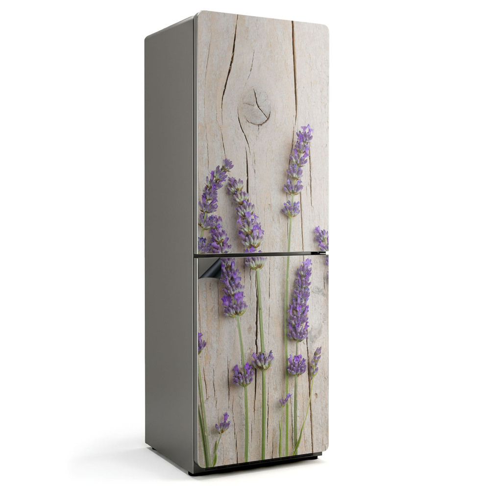 Magnet na ledničku Levandulové květy na dřevěném pozadí