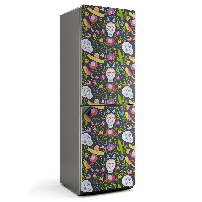 Magnet na ledničku Lebky mezi motivem vegetace