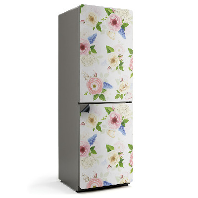 Magnet na ledničku Květinový motiv v jemných odstínech