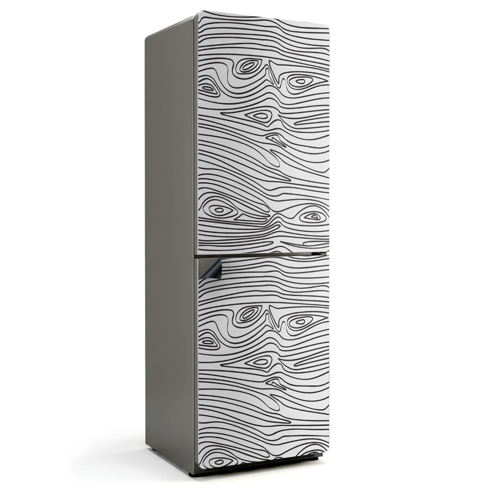 Magnet na ledničku Vlny z přírodního dřeva