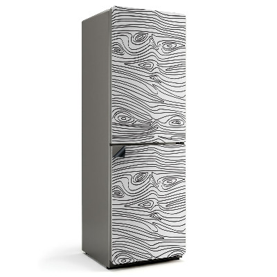 Magnet na ledničku Vlny z přírodního dřeva