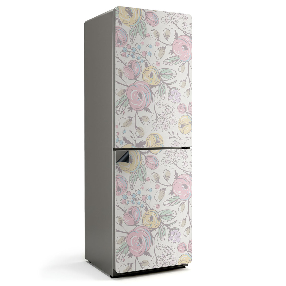 Magnet na ledničku Květinový motiv v jemných odstínech